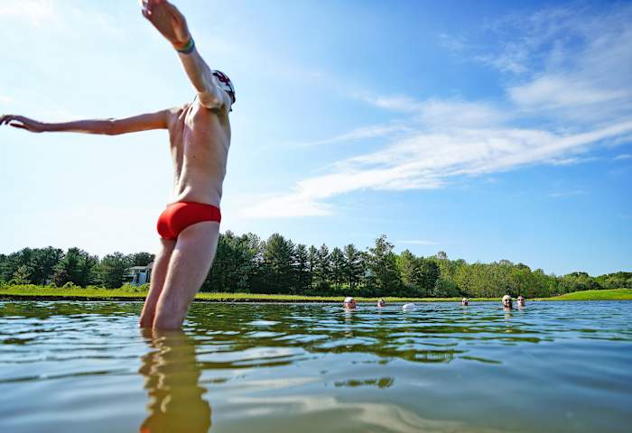 Room for Grothe in the pool? Capacity is no issue at Pond Camp.